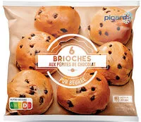 Mängden socker i 6 Brioches aux pépites de chocolat