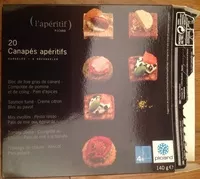 Mängden socker i 20 canapés apéritifs