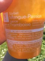 Mängden socker i Mangue-passion sauce framboise