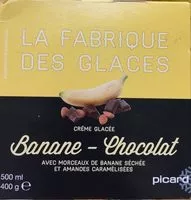 Mängden socker i Crème glacée banane-chocolat