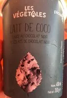 Mängden socker i Glace lait de coco, sauce au chocolat noir et éclats de chocolat noir
