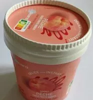 Mängden socker i Sorbet pêche - sauce fruits rouges