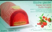 Mängden socker i Buche glacée Fraise-verveine, fruits rouges