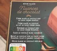 Mängden socker i Bûche glacée nuances de chocolat