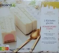 Mängden socker i 2 bûchettes glacées pomme, poire, coing