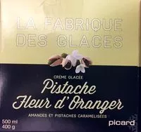 Mängden socker i Creme glacée Pistache Fleur d'oranger - Amandes et pistaches