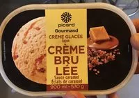 Mängden socker i Creme glacée façon crème brûlée - Sauce caramel - Éclats de caramel