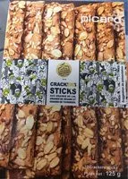 Mängden socker i Crackers sticks aux grainesy