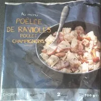 Mängden socker i Poêlée de ravioles poulet champignons