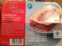 Mängden socker i Lasagnes aux légumes grillés et à la mozzarella, Surgelées 