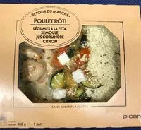 Mängden socker i Poulet Rôti, Légumes à la Féta, Semoule, Jus Coriandre Citron