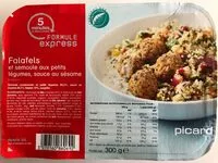 Mängden socker i Falafels et semoule au petits légumes