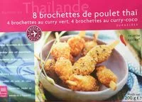 Mängden socker i 8 brochettes de poulet thaï