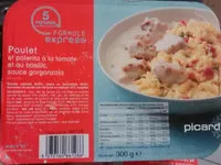 Mängden socker i Poulet, polenta à la tomate et au basilic, sauce au gorgonzola