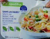 Mängden socker i St Jacques sauce au basilic thaï, nouilles de riz et légumes