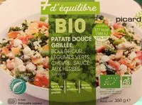 Mängden socker i Patate douce grillée, boulghour, légumes verts, chèvre, sauce aux herbes bio