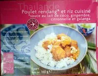 Mängden socker i Poulet Rendang et Riz Cuisiné