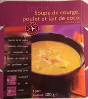 Mängden socker i Soupe de courge, poulet et lait de coco