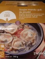 Mängden socker i Soupe Mandu guk au poulet