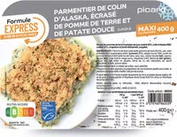 Mängden socker i Parmentier de colin d'Alaska, écrasé de pomme de terre et de patate douce