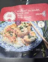 Mängden socker i Wonton au poulet sauce chili et riz