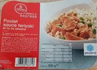 Mängden socker i Poulet sauce teriyaki et riz au sesame