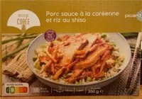 Mängden socker i Porc sauce à la coréenne et riz au shiso