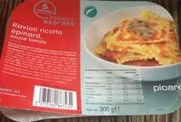 Mängden socker i Ravioli ricotta épinard, sauce à la tomate