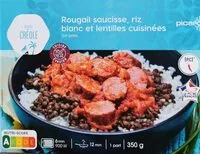 Mängden socker i Rougail saucisse riz blanc et lentilles cuisinées