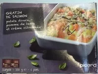 Mängden socker i Gratin de saumon, patate douce, pomme de terre et crème citronnée