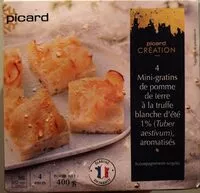 Mängden socker i 4 minis-gratins de pomme de terre à la truffe blanche d'été