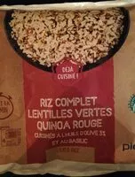 Mängden socker i Riz complet lentilles vertes quinoa rouge