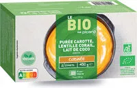 Mängden socker i Purée carotte, lentille corail, lait de coco