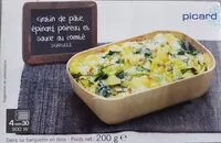 Mängden socker i Gratin de pâte, épinard, poireau et sauce au comté surgelé