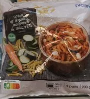 Mängden socker i Gratin de légumes macaroni et mozzarella