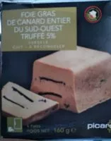 Mängden socker i Foie gras de c nanard entier du Sud-Ouest truffé 5%