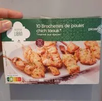 Mängden socker i 10 brochettes de poulet chich taouk