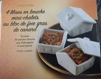 Mängden socker i 4 Mises en Bouche Mini-Chalets au Bloc de Foie Gras de Canard