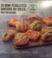 Mängden socker i 30 mini-feuilletés saveur du soleil