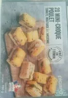 Mängden socker i 20 mini-croque poulet, tomate, moutarde à l'ancienne