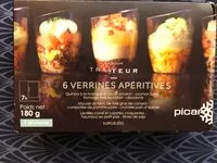 Mängden socker i 6 verrines apéritives