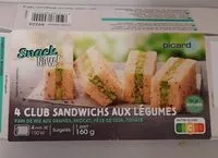 Mängden socker i 4 club sandwichs aux legumes