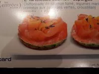 Mängden socker i 2 Tartelettes Saumon-Asperges