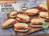 Mängden socker i 8 panini aperitifs