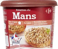 Mängden socker i Rillettes du Mans Pur porc