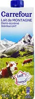 Mängden socker i Lait de Montagne Demi-écrémé