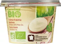 Mängden socker i Crème fraîche épaisse