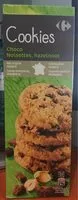 Mängden socker i Cookies with chocolate chips & hazelnuts