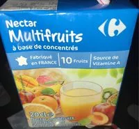 Mängden socker i Nectar Multifruits à base de concentrés