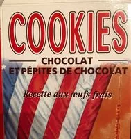 Mängden socker i Cookies chocolat et pépites de chocolat